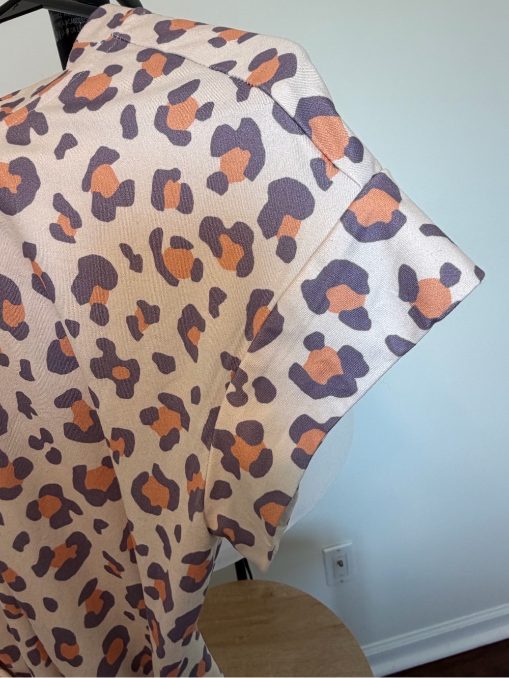 Women’s Leopard Print Tie-Waist Dress in Beige and Brown - Picture 5 of 6